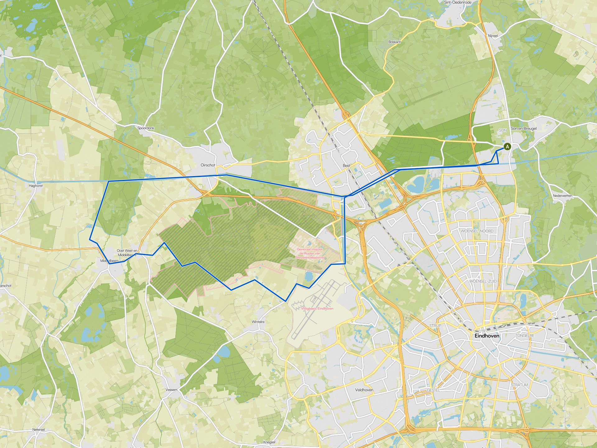De mooiste autovrije fietsroutes rond Son en Breugel | Komoot